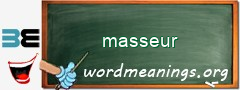 WordMeaning blackboard for masseur